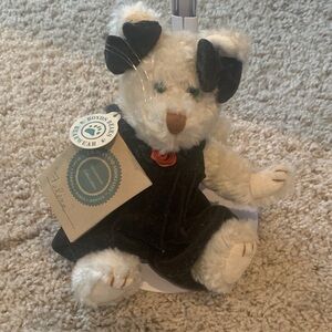 Boyds Bears Plush Dog with Black and White Fur